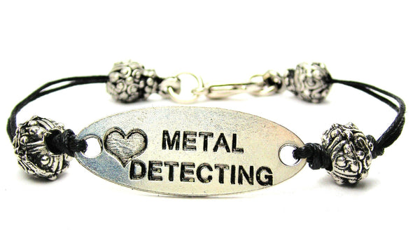 detector, metal detector, treasure hunting, cord bracelet, charm bracelet,