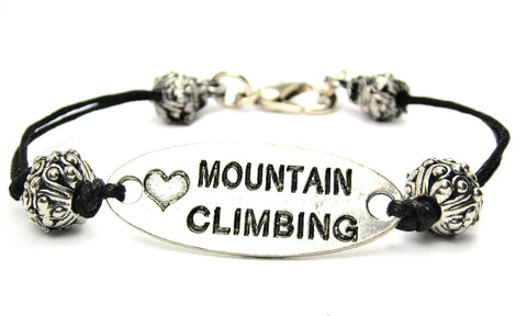 hiking, climbing mountains, camper, camping, cord bracelet, charm bracelet,