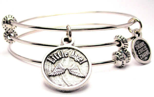 Little Angel Circle Triple Style Expandable Bangle Bracelet