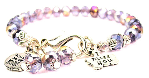 I Miss You Splash Of Color Crystal Bracelet