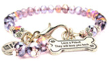 Bone Shaped Love A Pitbull They Will Love You Back Splash Of Color Crystal Bracelet