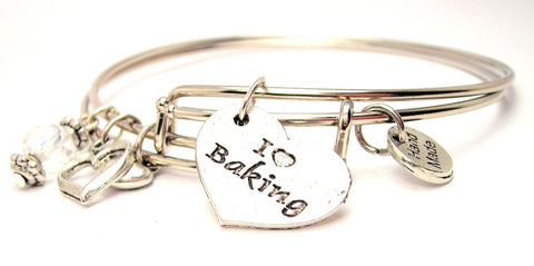 I love baking bracelet, baking bracelet, baking bangles, baker bracelet