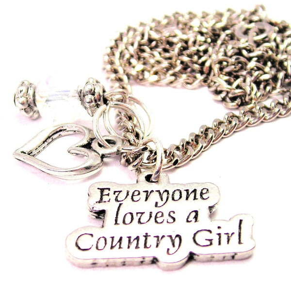 Everyone Loves A Country Girl Necklace with Small Heart