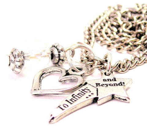 To Infinity And Beyond Necklace with Small Heart