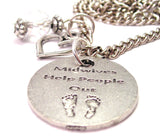 Midwives Help People Out Heart And Crystal Necklace