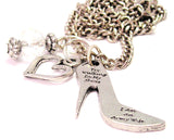 Try Walking In My Shoes I Am An Army Wife Necklace with Small Heart