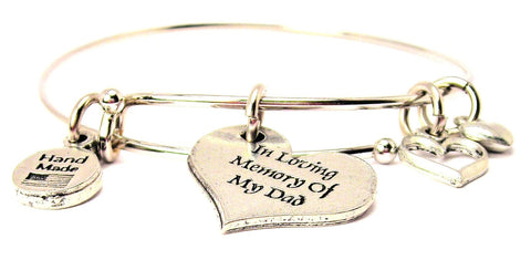 In Loving Memory Of My Dad Expandable Bangle Bracelet