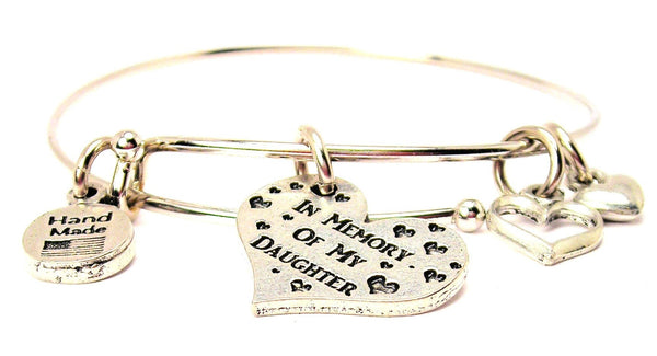 In Memory Of My Daughter Expandable Bangle Bracelet