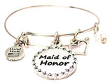 Maid Of Honor Circle Bangle Bracelet