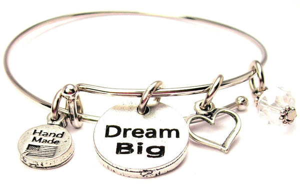 Dream Big Expandable Bangle Bracelet