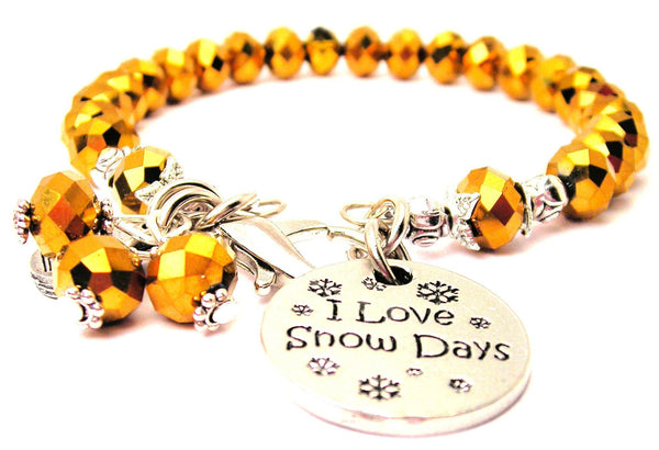 I Love Snow Days Splash Of Color Crystal Bracelet