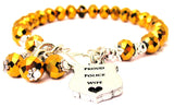 Proud Police Wife Splash Of Color Crystal Bracelet