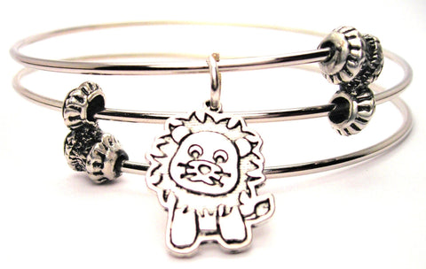 Baby Lion Triple Style Expandable Bangle Bracelet