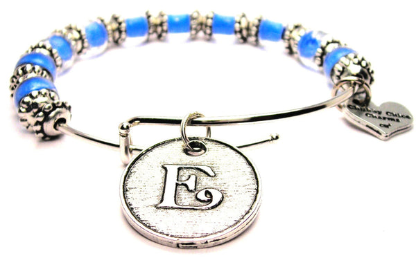 letter e bracelet, letter e jewelry, letter e initial, initial jewelry, initial bangles, letter initial jewelry