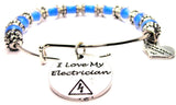 electrician bracelet, electrician bangles, electrician jewelry, I love my electrician bracelet