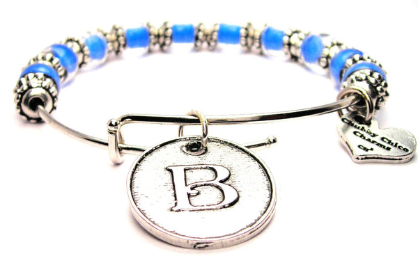 letter b bracelet, letter b jewelry, initial jewelry, initial bracelet, initial bangles