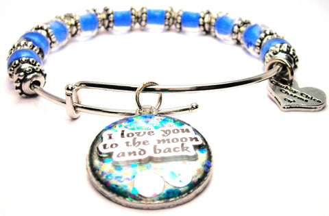 I love you to the moon and back bracelet, I love you to the moon and back jewelry, love bracelet, love jewelry