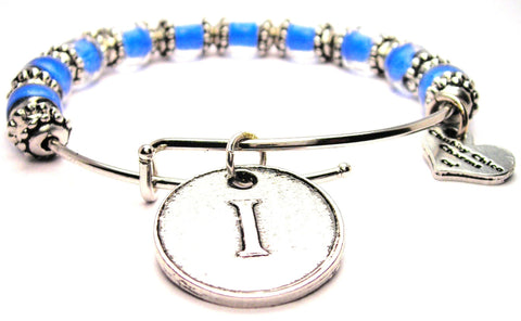 letter I bracelet, letter I jewelry, initial bracelet, initial jewelry, initial bangles, letter initial jewelry