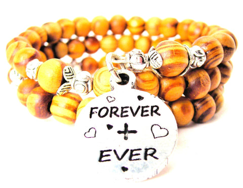 Forever + Ever Natural Wood Wrap Bracelet