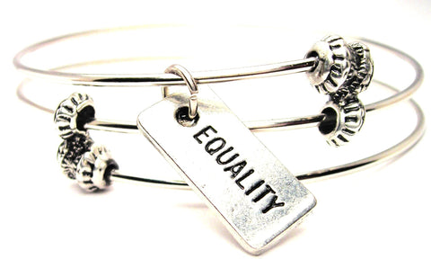 Equality Triple Style Expandable Bangle Bracelet
