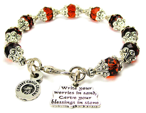 Write Your Worries In The Sand Catalog Capped Crystal  Brown
