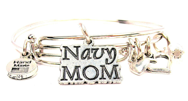 navy mom bracelet, navy mom bangles, military mom bracelet, mom bracelet, military bracelet