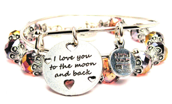 I Love You To The Moon And Back With Hearts 2 Piece Collection