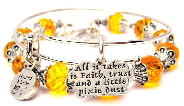 All It Takes Is Faith Trust And A Little Pixie Dust 2 Piece Collection
