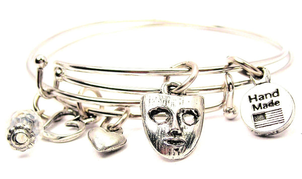 Mask Triple Style Expandable Bangle Bracelet