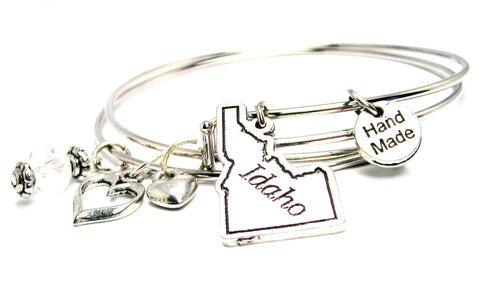 Idaho bracelet, Idaho bangles, Idaho jewelry, state of Idaho bracelet, Idaho state bracelet