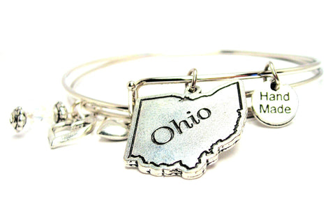 Ohio bracelet, Ohio bangles, Ohio jewelry, state of Ohio bracelet, Ohio state bracelet