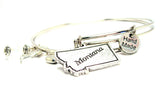 Montana bracelet, Montana bangles, Montana jewelry, state of Montana bracelet, Montana state bracelet