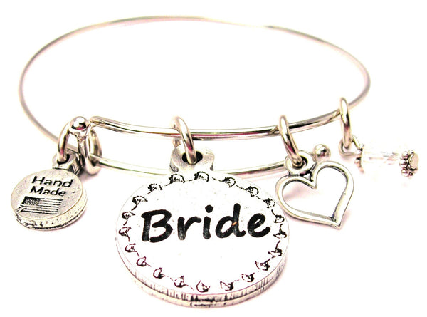Bride Circle Expandable Bangle Bracelet