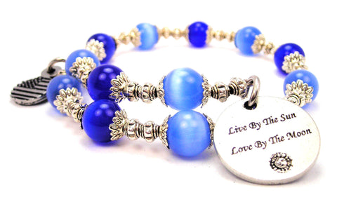 Live By The Sun Love By The Moon Cat's Eye Beaded Wrap Bracelet