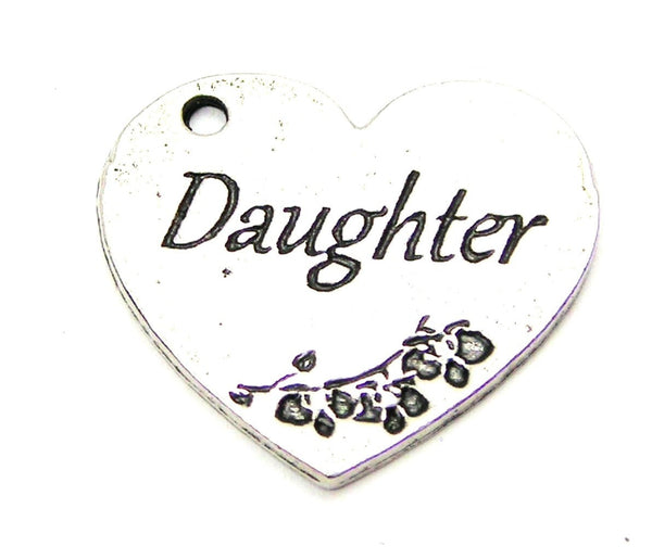 Daughter Heart Genuine American Pewter Charm