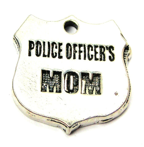 Police Officers Mom Genuine American Pewter Charm