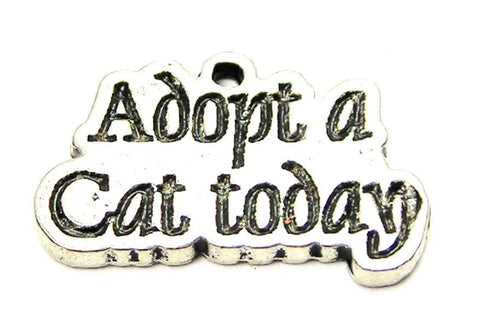 Adopt A Cat Today Genuine American Pewter Charm