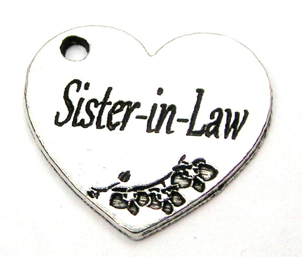 Sister-In-Law Heart Genuine American Pewter Charm