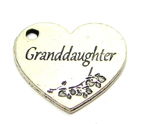 Granddaughter Heart Genuine American Pewter Charm