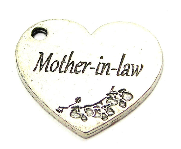 Mother-In-Law Heart Genuine American Pewter Charm