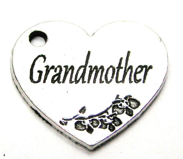 Grandmother Heart Genuine American Pewter Charm