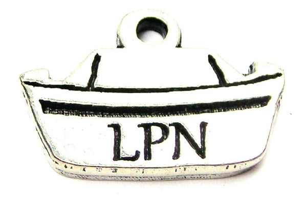 LPN Nurse Hat Genuine American Pewter Charm