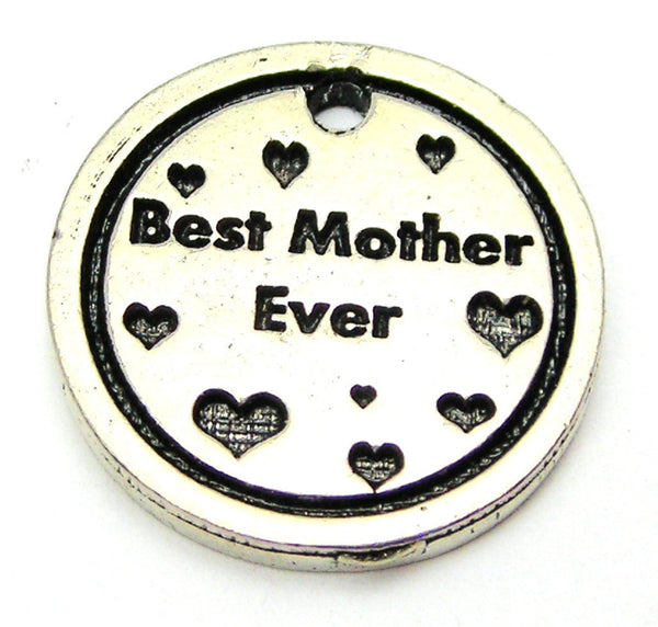 Best Mother Ever With Hearts Genuine American Pewter Charm