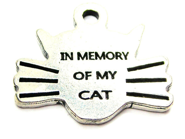 In Memory Of My Cat Genuine American Pewter Charm