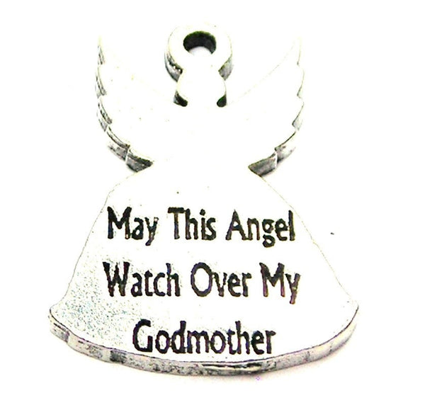 May This Angel Watch Over My Godmother Genuine American Pewter Charm