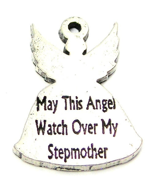 May This Angel Watch Over My Stepmother Genuine American Pewter Charm