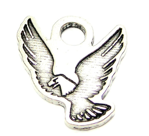 Engraved Eagle Genuine American Pewter Charm