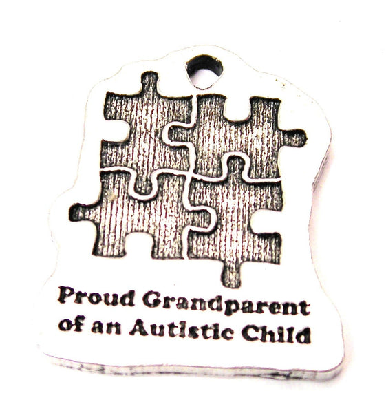 Proud Grandparent Of An Autistic Child Genuine American Pewter Charm