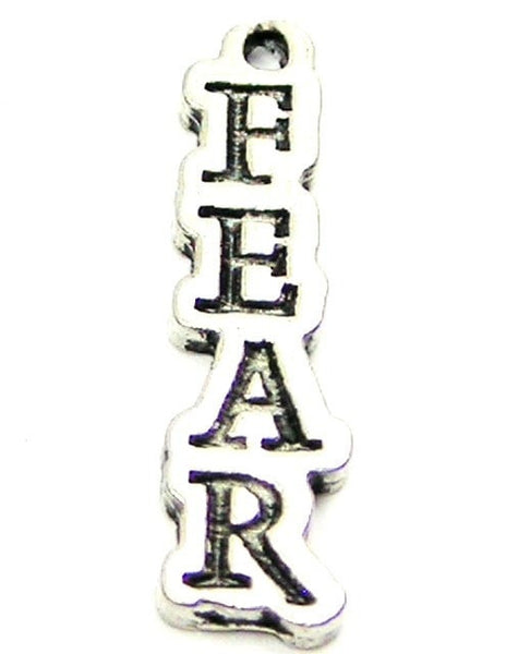 Fear Letters Going Down Genuine American Pewter Charm