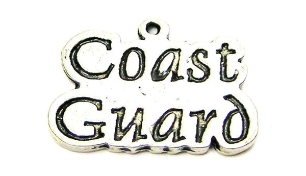 Coast Guard Stylized Genuine American Pewter Charm